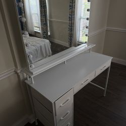 vanity and desk