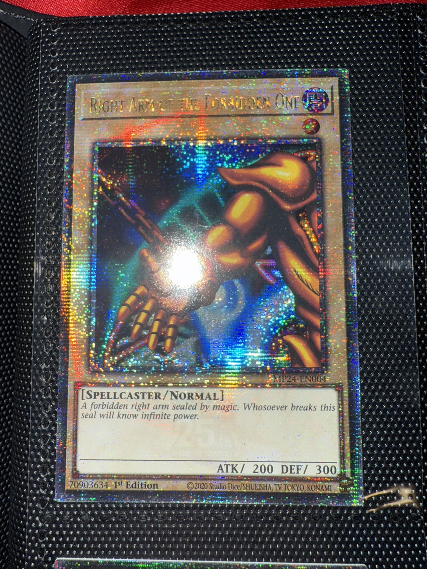 Quarter Century Secret Rare Right Arm Of The Forbidden One