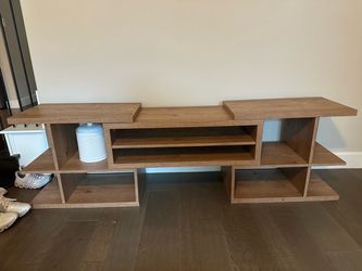 MOROCCO Adjustable Wood TV Stand - English Oak