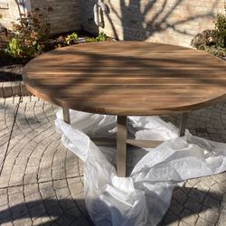 Dining Table Restoration Hardware 60” Teak. 