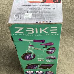 New In Box TODDLER balance Bike With Adjustable Helmet 
