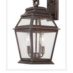 Pair Of New  Outdoor Bronze Wall Lanterns