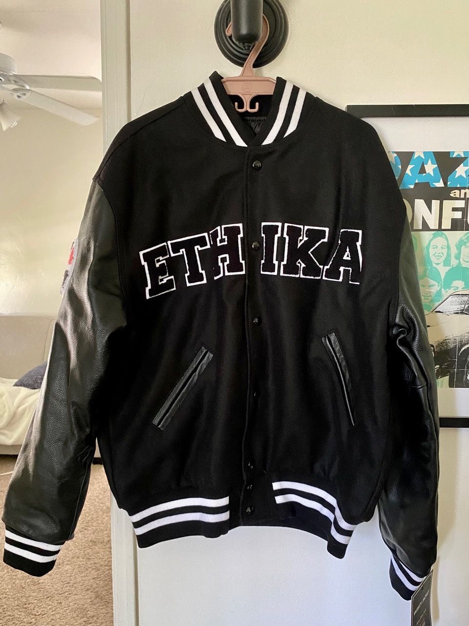 Ethika Genuine Leather Varsity Jacket