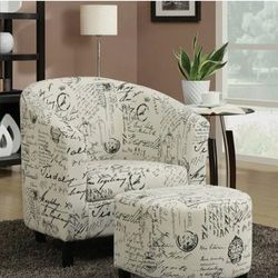 Accent Chair With Ottoman
