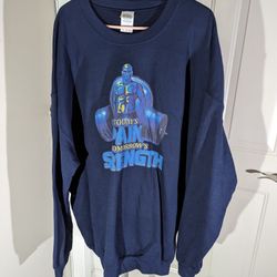 Gildan Sweatshirt Crew Neck Fleece Navy Blue Men's Size 5XL