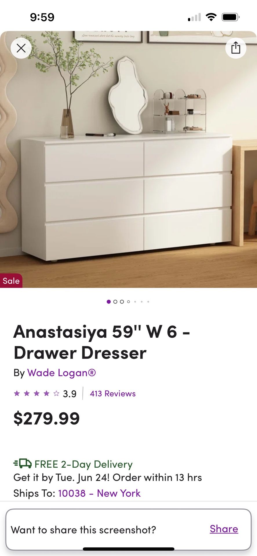Wayfair 6-drawer Dresser
