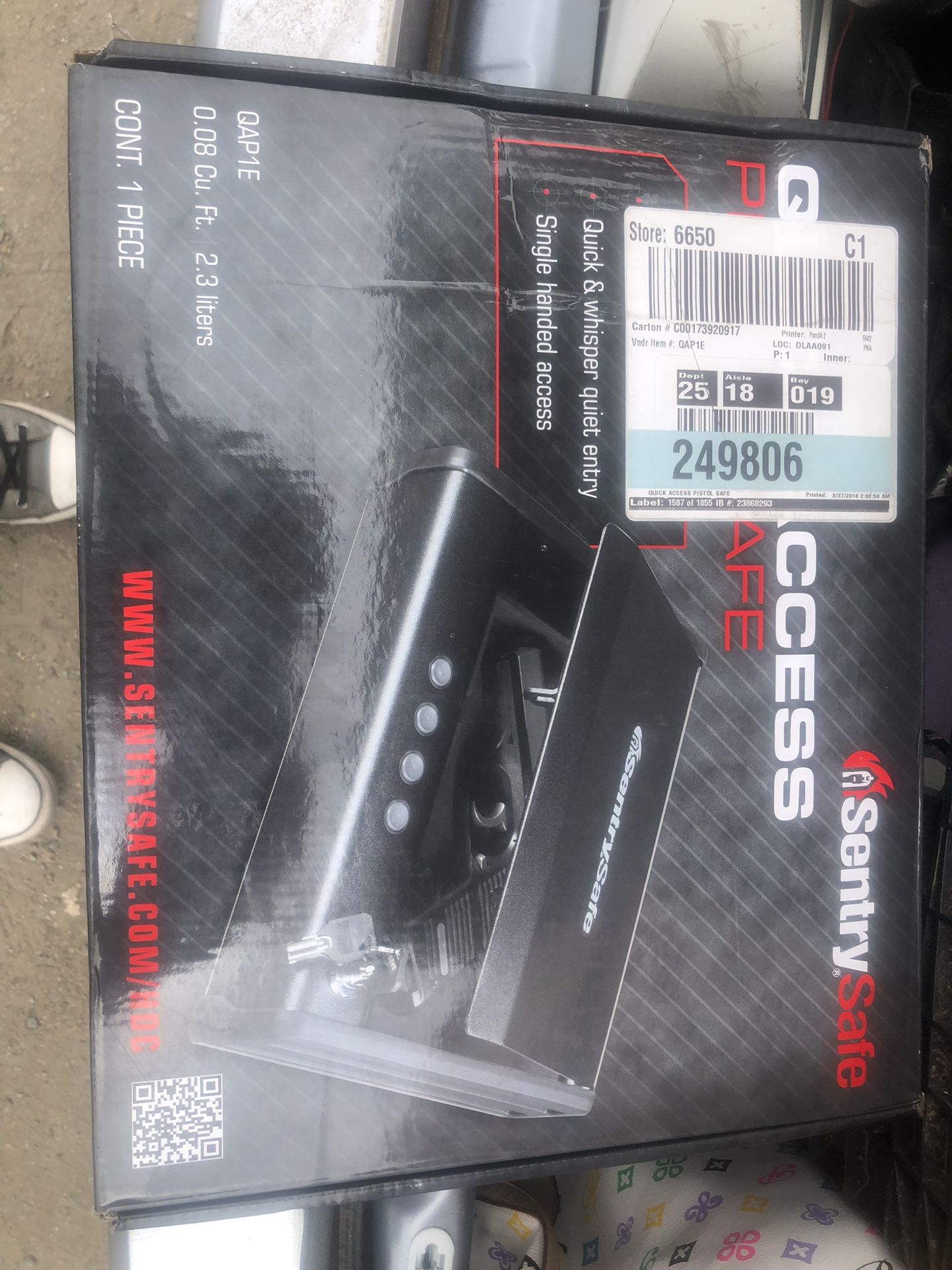 Sentry Safe Quick access pistol safe brand new never used