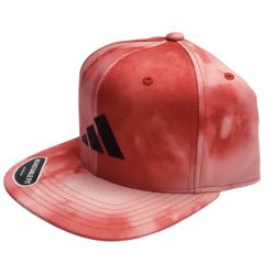 Adidas Three Bar Red Tie Dye Snapback Hat - OSFM
