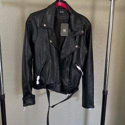 New Faux Leather Moto Jacket 