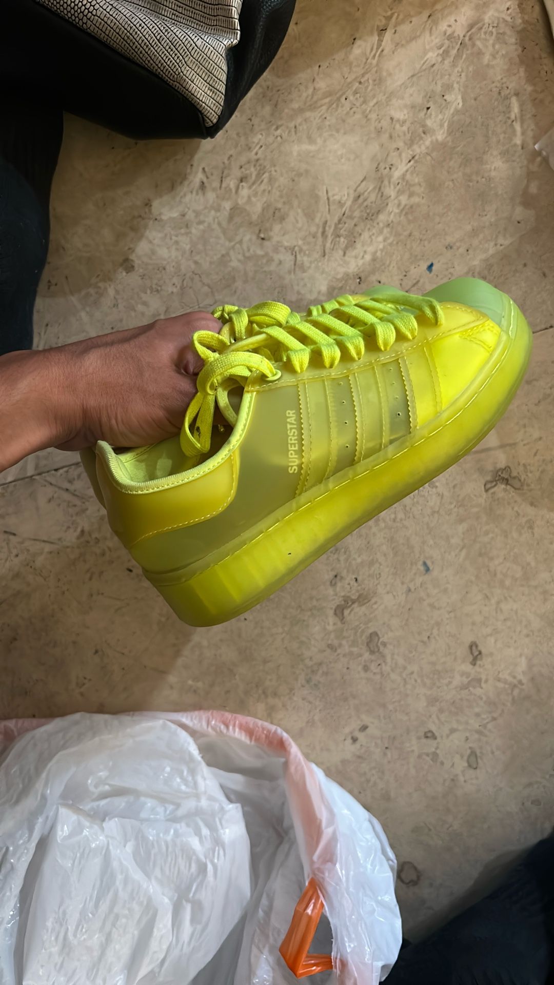 Adidas Superstar Jelly Solar Yellow Women's Sz 6