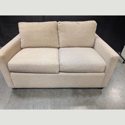 Used Textured Fabric Two-Seater Sofa