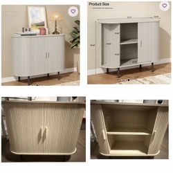 40" Sideboard Storage Cabinet With Doors And Shelves - Credenza Storage Cabinet For Office, Bedroom Storage Cabinet, Hallway Storage Cabinet, Console