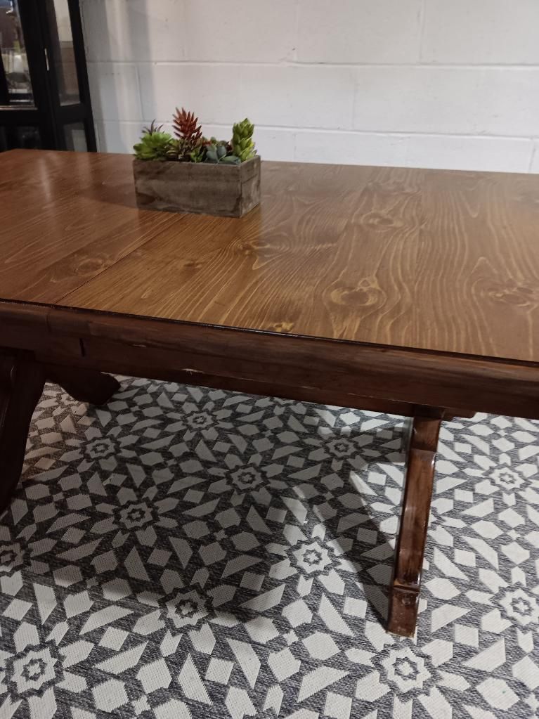 Refinished Oak Dining Table