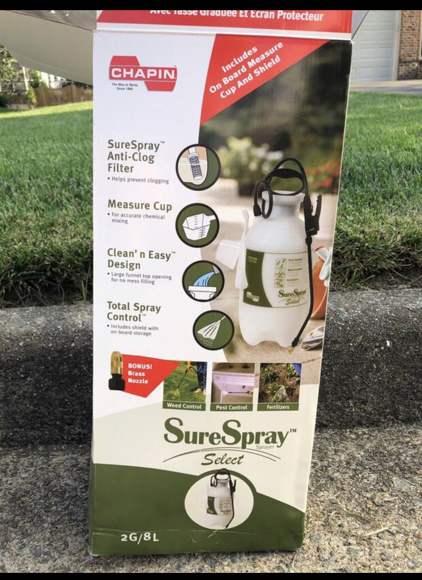 2 Gallon Spray Bottle for yard/garden application.