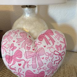 Pink Bow Heart Pillow ✨new 
