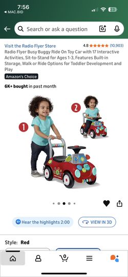 Radio Wagon Red Riding Toy NEW