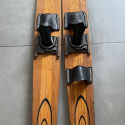Cypress Gardens FL Dick Pope Jr. Vintage Wood 67” Water Skis
