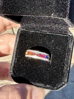 Rose Gold  Natural Ruby, Amethyst Sapphire