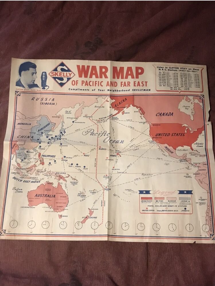 WWII SKELLY WAR MAP