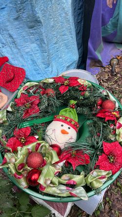 Snowman Christmas wreath