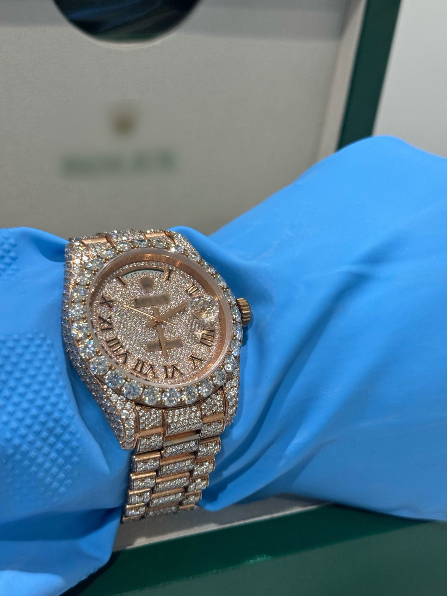 VVS MOISSANITE Luxury Men Automatic Stainless Steel Watch 
