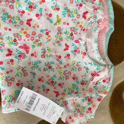 5 Piece Beautiful Floraland Polka Dot 100 % Cotton Bodysuits