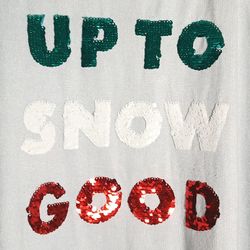 NWT 2XL Women's Sequined UP TO SNOW GOOD Jaclyn Intimates 2PC pajamas set Jogger