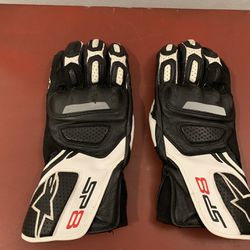 Alpinestars SP-8 V2 Gloves, Size XL, Black/White 