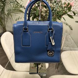 MICHAEL Michael Kors Blue Leather Medium Selby Tote