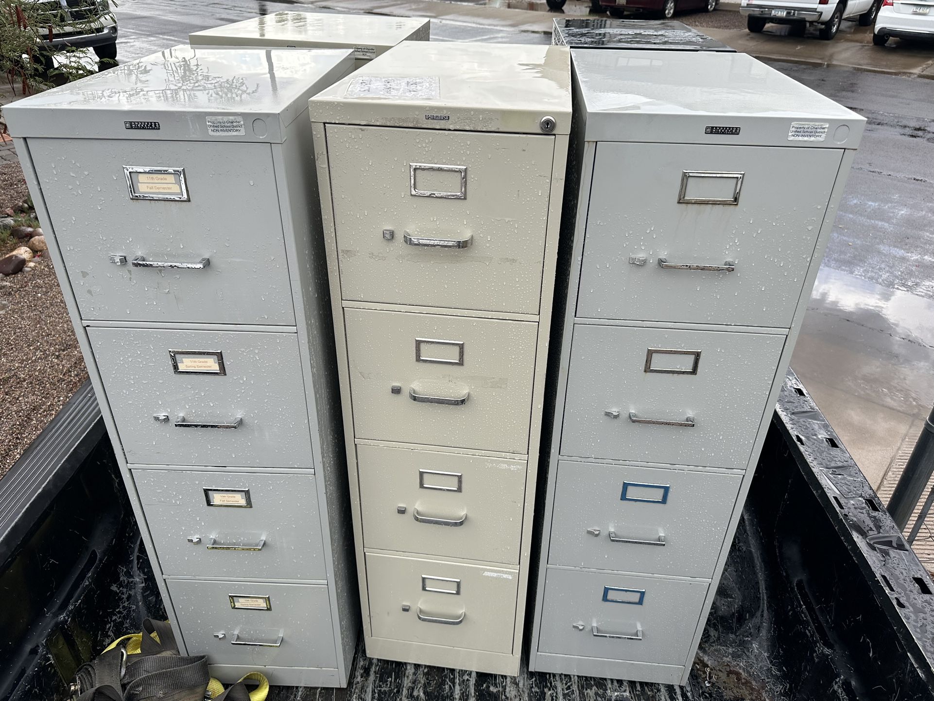 5 Cabinets with 4 drawers for organizing or parts storage