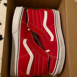 Red Unisex Vans