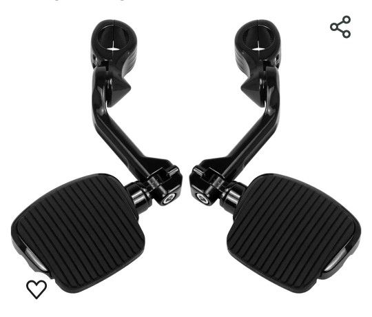 1.25" Long Angled Adjustable Motorcycle Mini Board Kit Floorboard Mount Kit Fits for Harley Sportster Dyna Touring Road King Street Glide Road Glide E