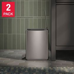 Kohler 6L Step Trash Can, 2-Pack, Stainless Steel=B9-592