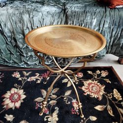 Pair of Brass Colored Metal Side Tables