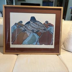 Amado Pena  Limited Edition Print Framed Hand Signed Numbered Embossed Paper 33"