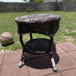 Wicker Side Table 