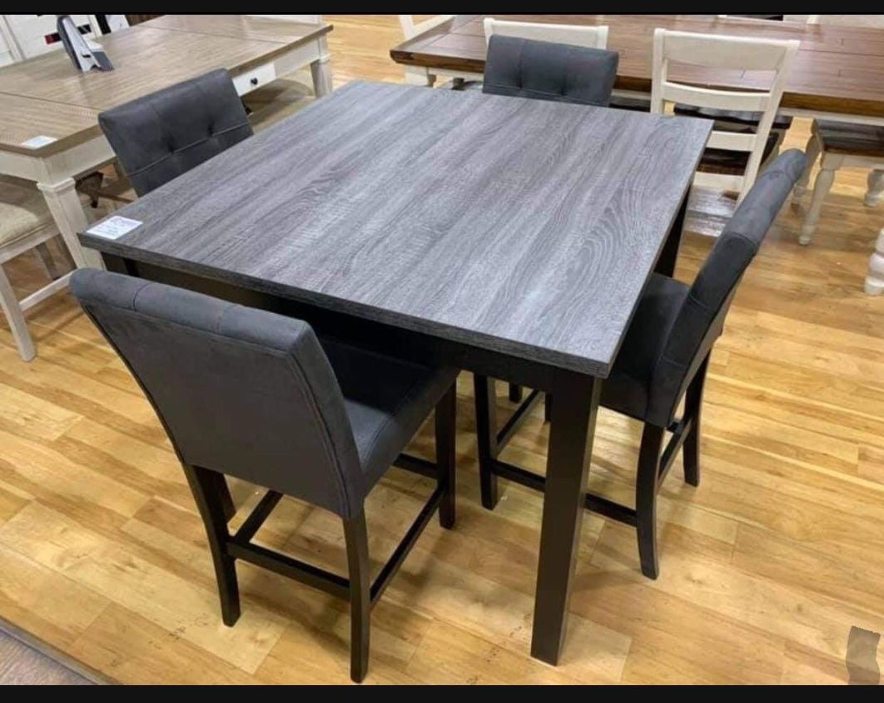 Two Tone Counter Height Dining Table And Bar Stools🤩 Bar/Game /Dining Room -Kitchen✅ New Brand 🤩