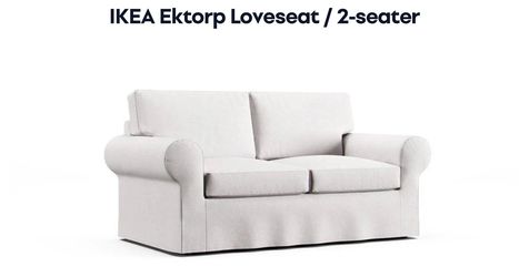 Genuine and Complete, Discontinued White Loveseat Slipcover Set from Swedish Box Store in Costa Mesa