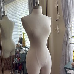 Professional Dress Form / Sewing Mannequin with Rolling Metal Base
