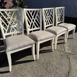 Set Of Four Upholstered Dining Chairs