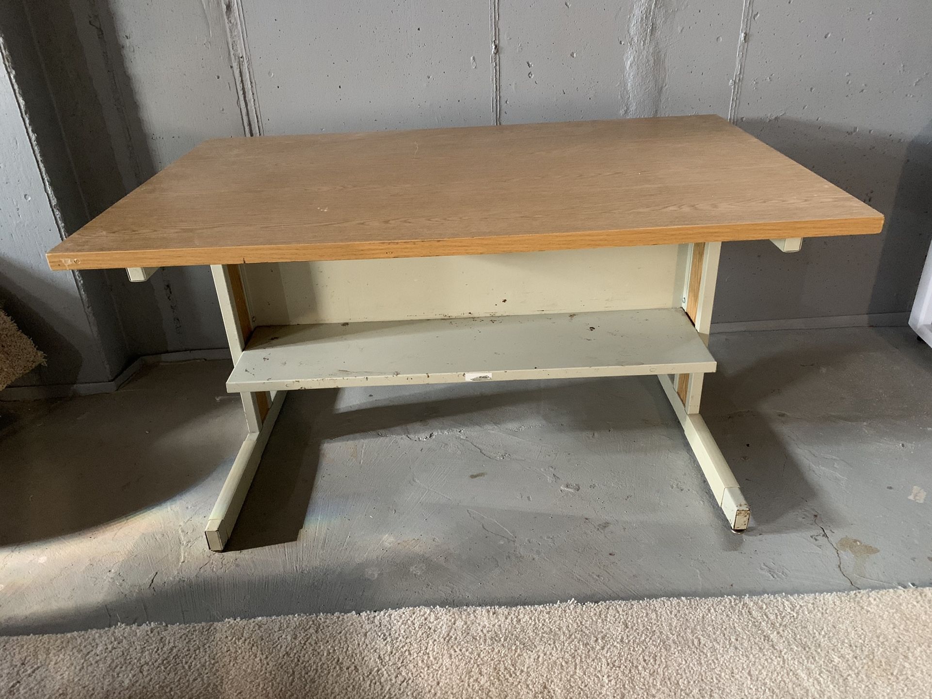Heavy Wood/Metal Desk