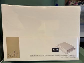 NIP 10” x 14” RECTANGULAR CAKE BOARDS, 6 count