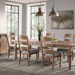 Big extra long dining table wood sand wash intercon furniture highland farmhouse kitchen house mesa 