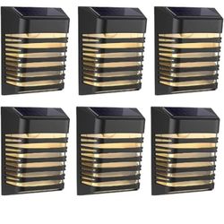 Luces solares para exteriores, paquete de 6 luces solares para terraza,  vallas, Fence y patio