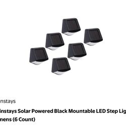 6pk LED Solar Step Lights