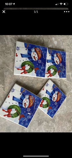 Snowman coasters