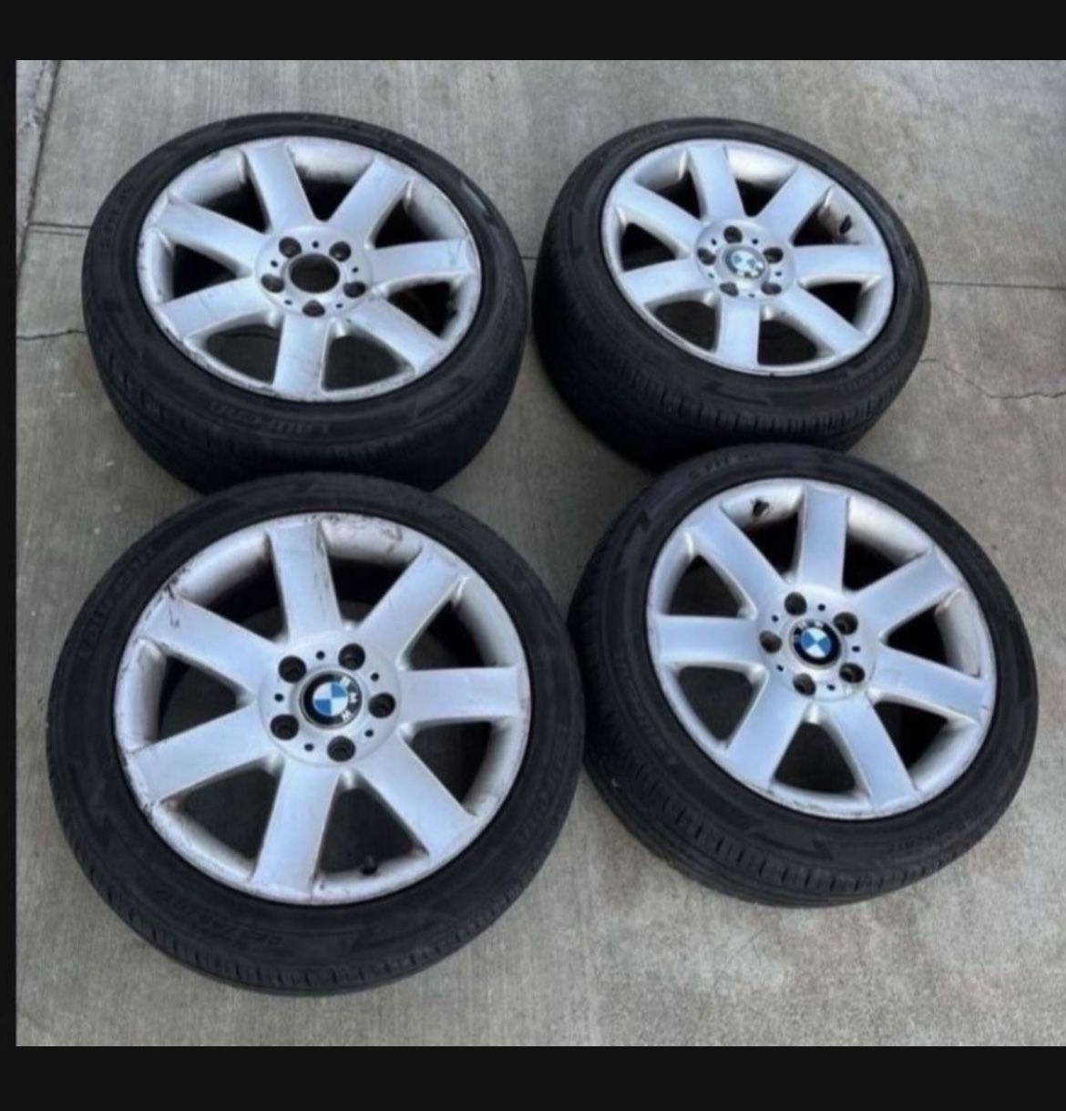 4 - 225/45zr17 5x120 5x4.72 Stock Bmw Wheels Rims 90% Treads Tires 2023 DOT!!!!!!!!!!