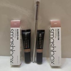 SMASHBOX ALWAYS ON CREAM SHADOW Colors Rose And Sepia With Brush Read Descriptio