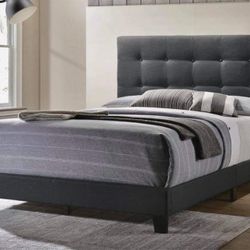 Brand New Grey Queen Size Bedframe with Headboard & Footboard 