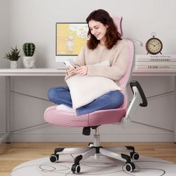 Pink Ergonomic Reclining Mesh Office Chair 